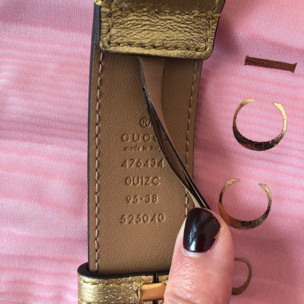 Gucci GG Metallic Matelasse Marmont Belt Bag NEW W DUST BAG - Picture 13 of 16